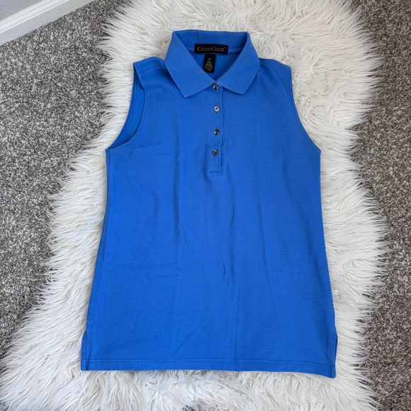 Vintage Cross Creek | Cotton Collar Tank Top - Picture 2 of 5